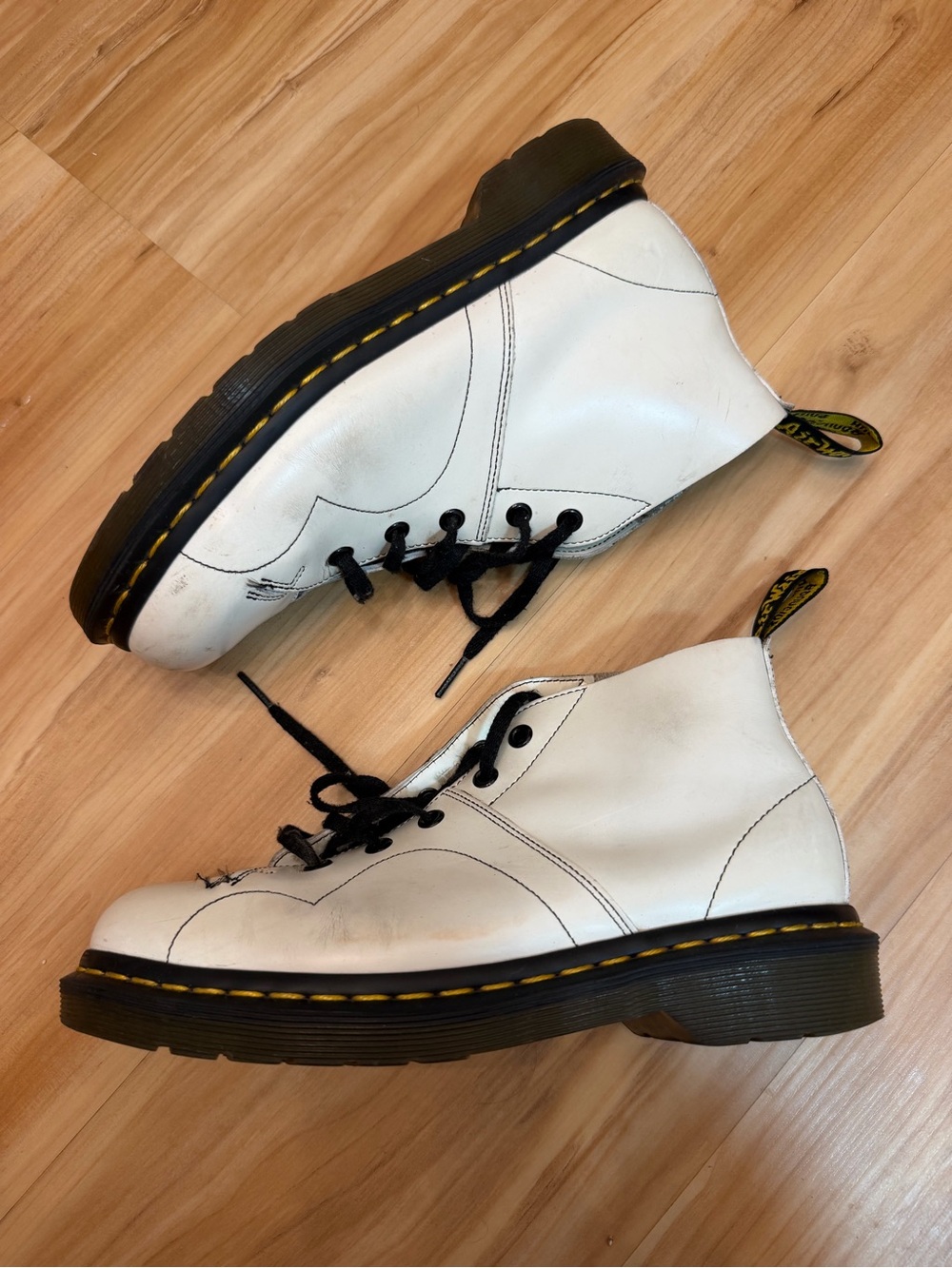 Dr. Martens White Leather Church Boots size 7